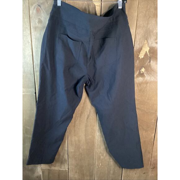 Petite Principle Black Pull On Trousers Size 16P - Picture 3 of 4